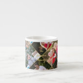 Erstellen Sie Personalisiert 5-Collage Gold Monogr Espressotasse (Vorderseite)