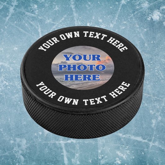 Erstellen Sie Personalisiert Ihren eigenen Foto Eishockey Puck