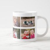 Erstellen Sie Personalisierten 8-Collage Monogram  Jumbo-Tasse (Rechts)
