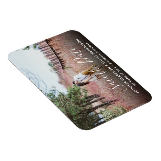 Erstellen Sie Save the Date Ihr eigenes Foto Magnet (Rechte Seite)