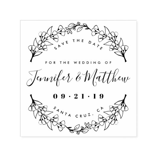 Erstellen Sie Save the Date Ihr eigenes rustikales Permastempel (Design)