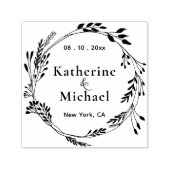 Erstellen Sie Save the Date Ihre eigene Blumenrund Permastempel (Design)