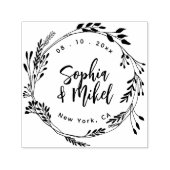 Erstellen Sie Save the Date Ihre eigene Blumenrund Permastempel (Design)