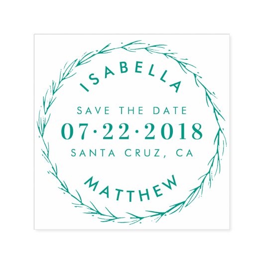 Erstellen Sie Save the Date Ihre eigene elegante H Permastempel (Design)