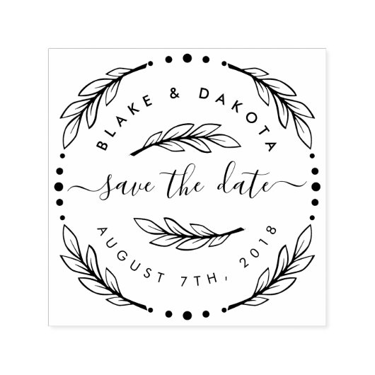 Erstellen Sie Save the Date Ihren eigenen handgeze Permastempel (Design)