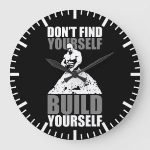 Erstellen Sie sich selbst - Bodybuilding Workout M Große Wanduhr