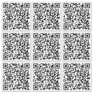 Erstellen Sie sofort 9 Scannable QR Codes Schwarz- Aufkleber