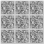 Erstellen Sie sofort 9 Scannable QR Codes Schwarz- Aufkleber (Vorderseite)