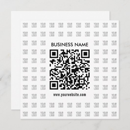 Erstellen Sie sofort ein skalierbares QR-Code- und Mitteilungskarte (Vorne/Hinten)
