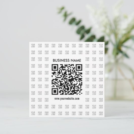 Erstellen Sie sofort ein skalierbares QR-Code- und Mitteilungskarte (Stehend Vorderseite)