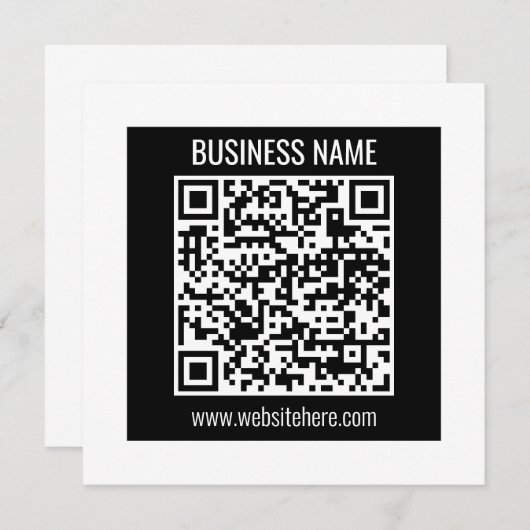 Erstellen Sie sofort einen modernen QR-Code Einladung (Vorne/Hinten)