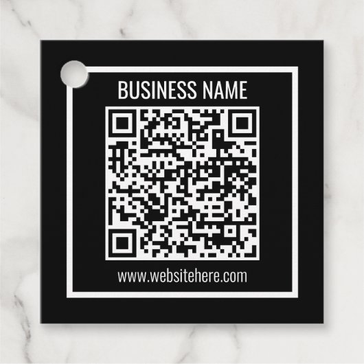 Erstellen Sie sofort einen modernen QR-Code Geschenkanhänger (Vorderseite)