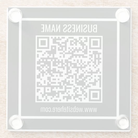 Erstellen Sie sofort einen modernen QR-Code Glasuntersetzer (Rückseite)