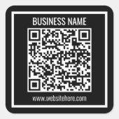 Erstellen Sie sofort einen modernen QR-Code Quadratischer Aufkleber (Vorderseite)