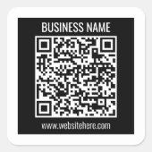 Erstellen Sie sofort einen modernen QR-Code Quadratischer Aufkleber (Vorderseite)
