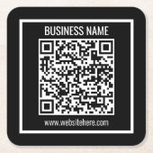 Erstellen Sie sofort einen modernen QR-Code Rechteckiger Pappuntersetzer (Vorderseite)