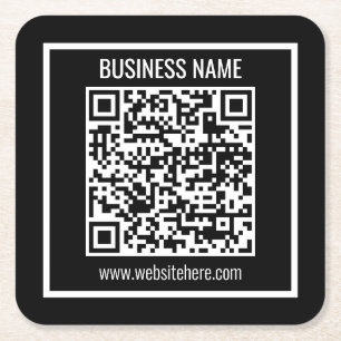 Erstellen Sie sofort einen modernen QR-Code Rechteckiger Pappuntersetzer