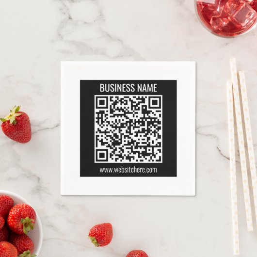 Erstellen Sie sofort einen modernen QR-Code Serviette (Beispiel)