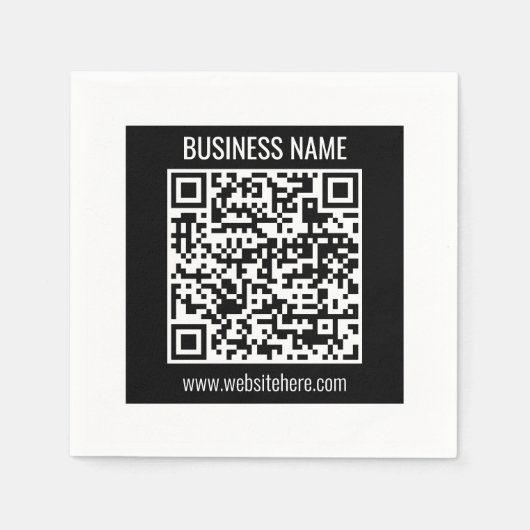 Erstellen Sie sofort einen modernen QR-Code Serviette (Vorderseite)