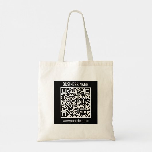 Erstellen Sie sofort einen modernen QR-Code Tragetasche (Rückseite)