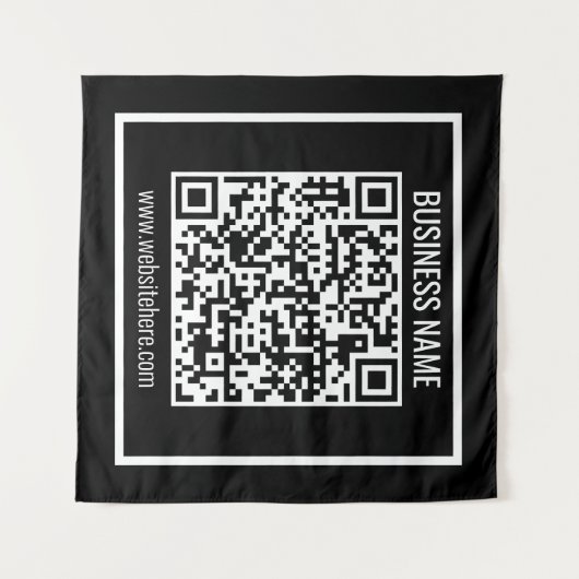 Erstellen Sie sofort einen modernen QR-Code Wandteppich (Vorderseite (Horizontal))