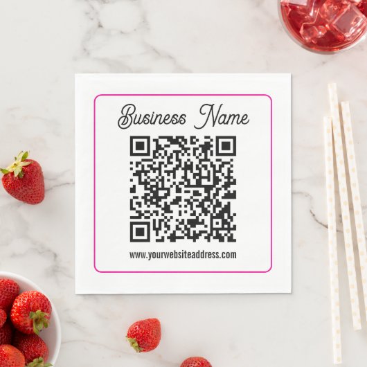 Erstellen Sie sofort einen scannbaren QR-Code für  Serviette (Beispiel)
