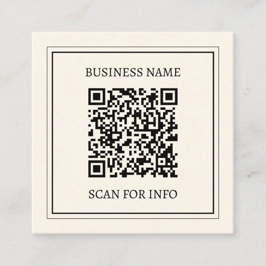 Erstellen Sie sofort einen skalierbaren QR-Code fü Quadratische Visitenkarte (Vorderseite)