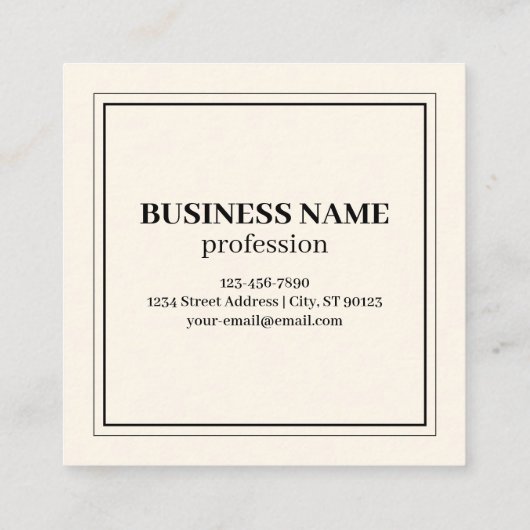 Erstellen Sie sofort einen skalierbaren QR-Code fü Quadratische Visitenkarte (Rückseite)