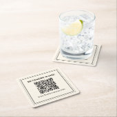 Erstellen Sie sofort einen skalierbaren QR-Code fü Rechteckiger Pappuntersetzer (Vor Ort)