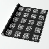 Erstellen Sie sofort geteerte Muster QR Code & Nam Geschenkpapier (Ungerollt)