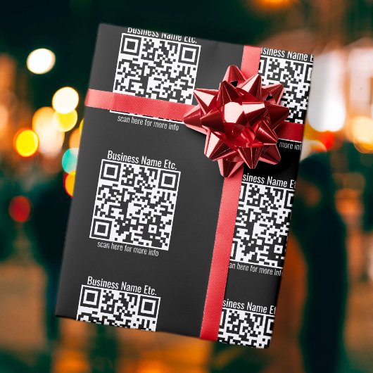 Erstellen Sie sofort geteerte Muster QR Code & Nam Geschenkpapier