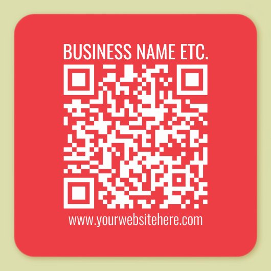 Erstellen Sie sofort Ihren eigenen QR-Code | Edita Quadratischer Aufkleber