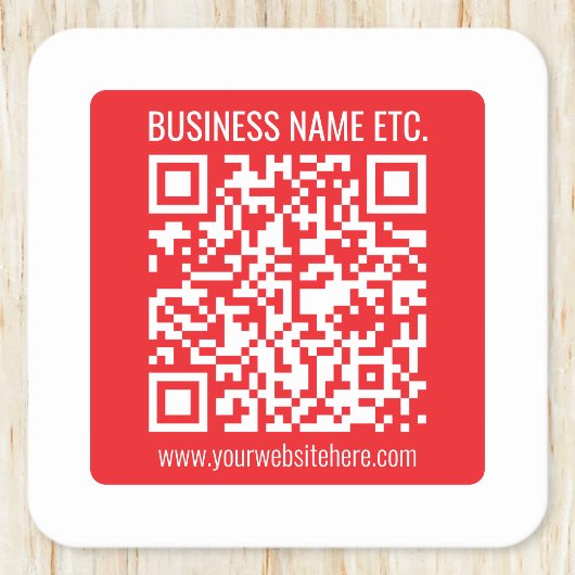 Erstellen Sie sofort Ihren eigenen QR-Code | Edita Rechteckiger Pappuntersetzer