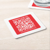 Erstellen Sie sofort Ihren eigenen QR-Code | Editi Rechteckiger Pappuntersetzer (angewinkelt)