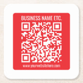 Erstellen Sie sofort Ihren eigenen QR-Code | Editi Rechteckiger Pappuntersetzer (Vorderseite)