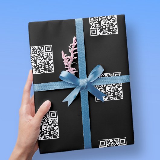 Erstellen Sie sofort QR-Code mit geflecktem Muster Geschenkpapier
