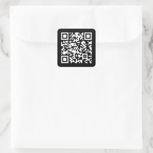 ERSTELLEN SIE STÄNDIG SCANNBAREN QR-Code mit Ihrer Quadratischer Aufkleber (Tasche)