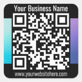 ERSTELLEN SIE STÄNDIG SCANNBAREN QR-Code Quadratischer Aufkleber (Vorderseite)