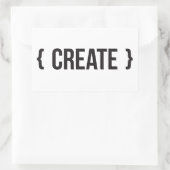 Erstellen - Sie wählen Hintergrundfarbe Rechteckiger Aufkleber (Tasche)