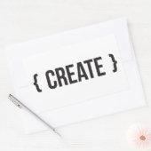 Erstellen - Sie wählen Hintergrundfarbe Rechteckiger Aufkleber (Umschlag)