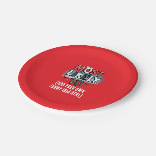 😂 erstellen Sie wahrscheinlich ein lustiges Weihn Pappteller (Schrägansicht)