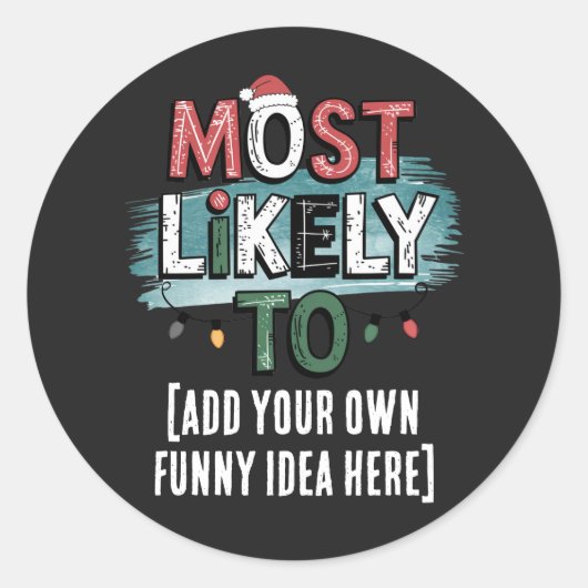 😂 erstellen Sie wahrscheinlich ein lustiges Weihn Runder Aufkleber (Vorderseite)