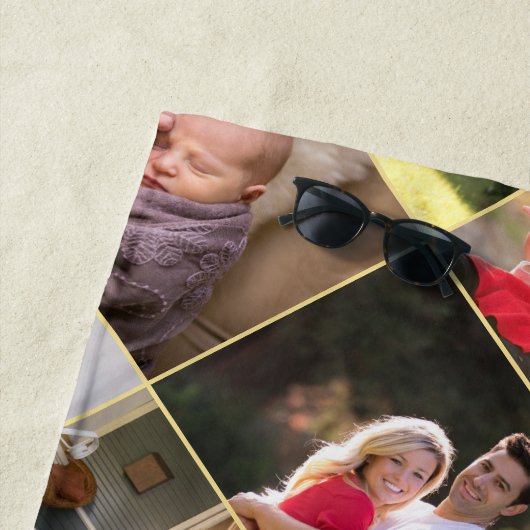 Erstellen von 9 FotoCollage Family Kids Mit Monogr Strandtuch (Beispiel)