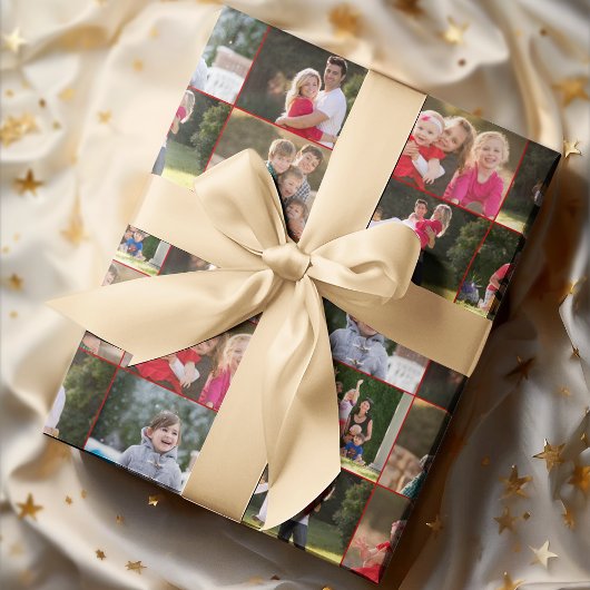 Erstellen von benutzerdefinierten 6 Foto Collage R Geschenkpapier