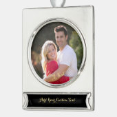 Erstellen von benutzerdefinierten Foto Text bewahr Banner-Ornament Silber (Links)