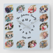 Erstellen von benutzerdefinierten FotoCollage für  Quadratische Wanduhr (Vorderseite)