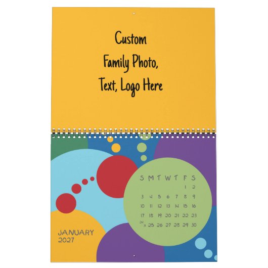 Erstellen von benutzerdefinierten Kalendern, Party Kalender (Jan 2027)