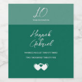 Erstellen von benutzerdefinierten Smaragd-grünen W Weinetikett (Einzelnes Label)