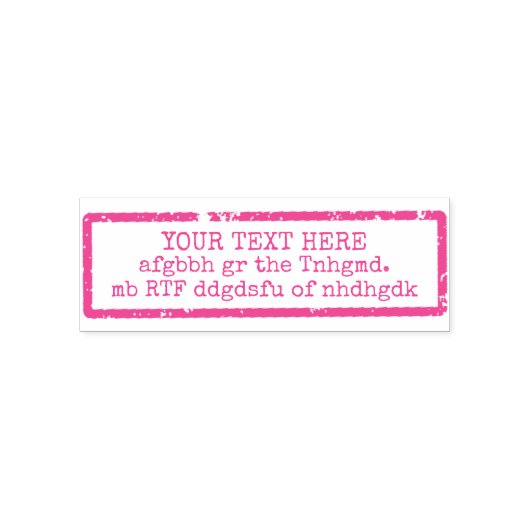 Erstellen von eigenen Wörtern / Text fuchsia Permastempel (Design)