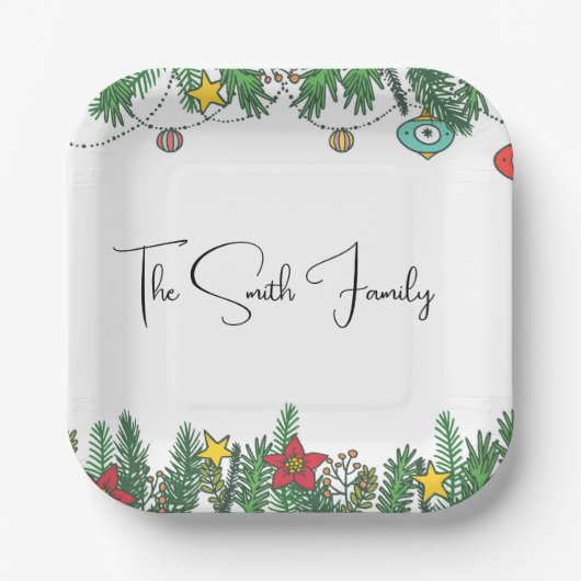 Erstellen von Erinnerungen rund um den Baum Pappteller (Vorderseite)